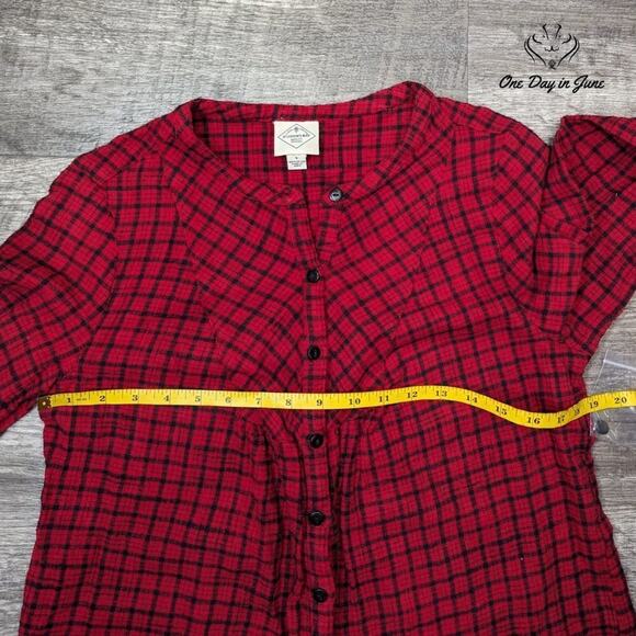 St. John's Bay Button Up Long Sleeve Flannel Shirt Size S - Picture 3 of 5